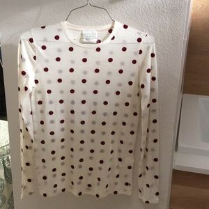 Giada Forte tissue tee with burgundy polka dots
